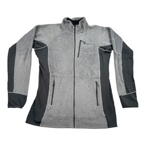 Patagonia Fleece Jacket Mens XL Gray Polartec Thermal Pro Full Zip Pockets